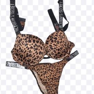 Elegant VS BLing Strap Bra Set